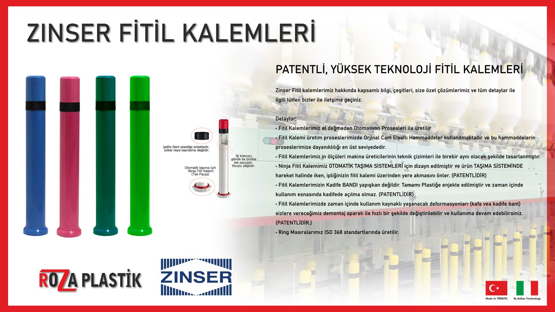 Zinser fitil kalemleri